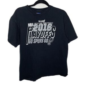 2016 NBA Playoffs San Antonio Spurs T-Shirt Size Large Black